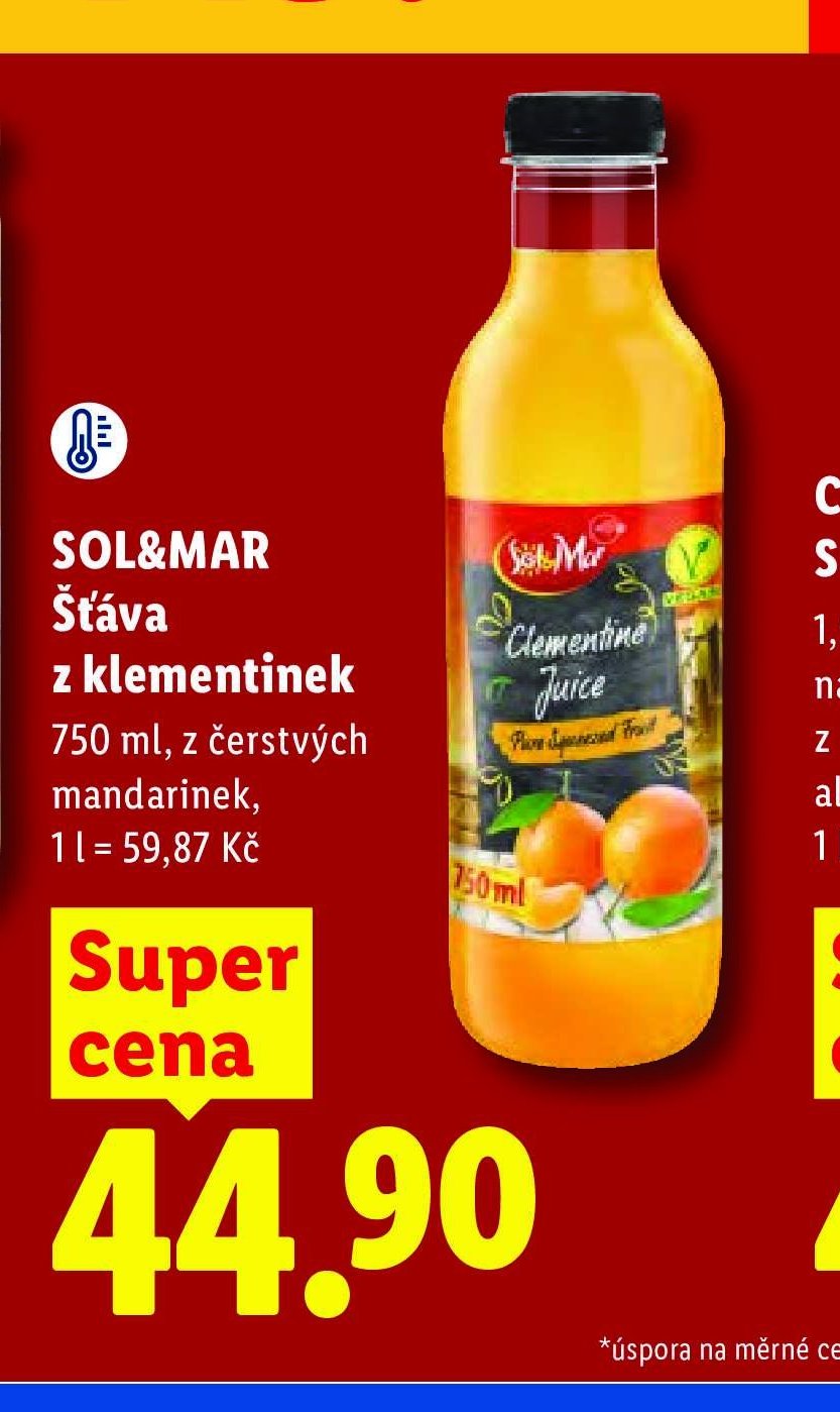 SOL&MAR Šťáva z klementineK