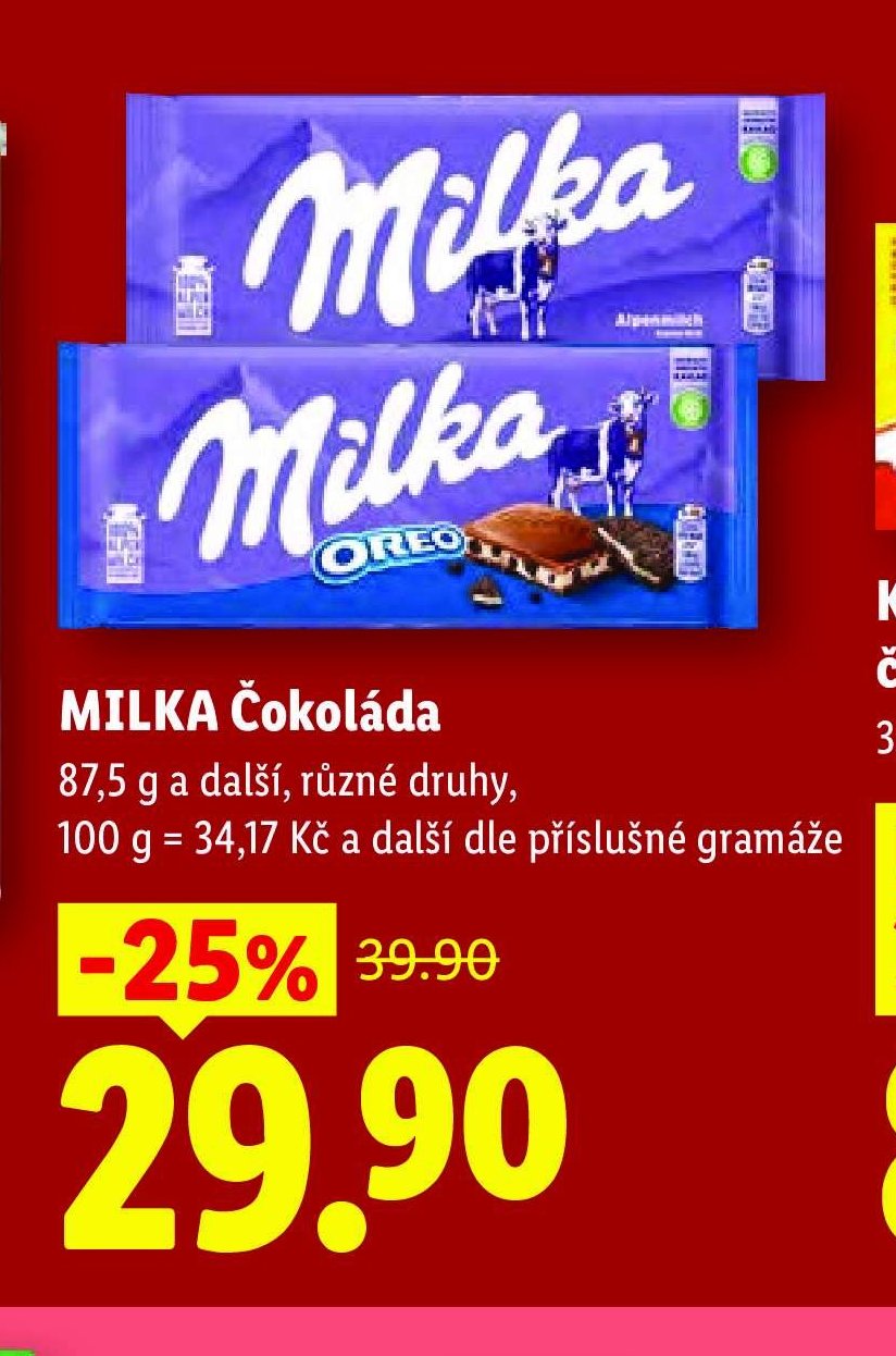 MILKA Čokoláda