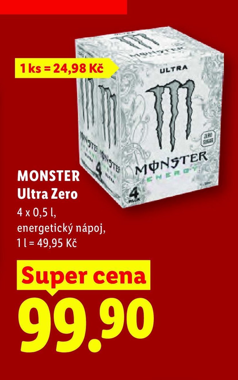 MONSTER Ultra Zero 4 x 0,5 l