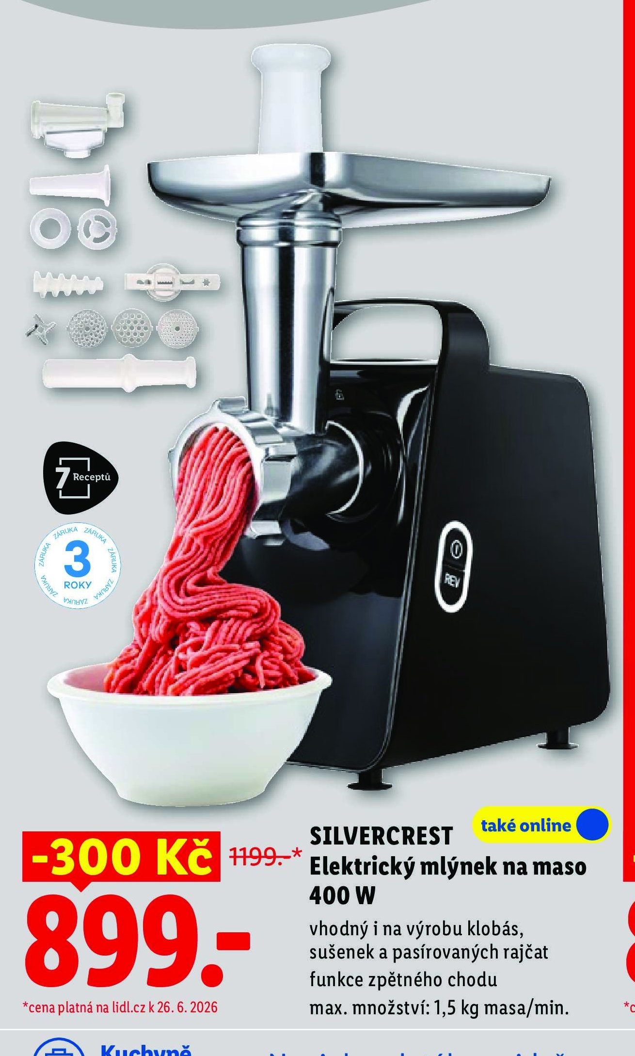 SILVERCREST Elektrický mlýnek na maso