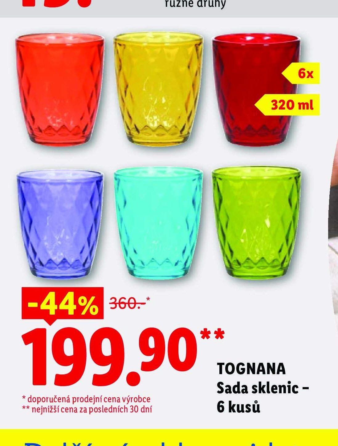 TOGNANA Sada sklenic - 6 kusů