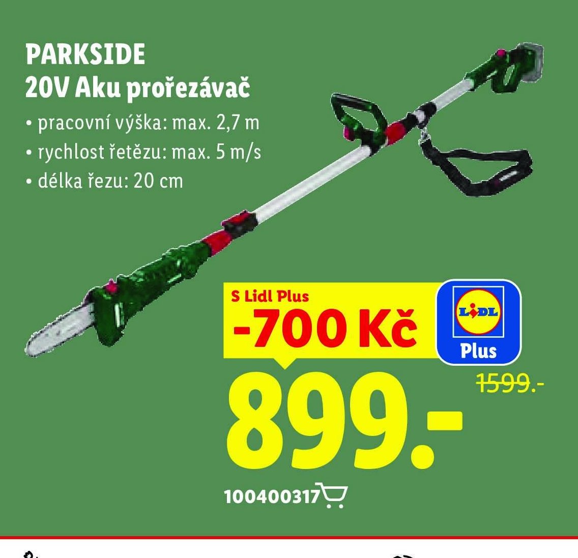 PARKSIDE 20V Aku prořezávač