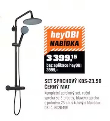Set sprchový KBS-23.90 černý mat