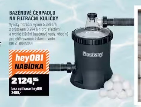 BAZÉNOVÉ ČERPADLO NA FILTRAČNÍ KULIČKY