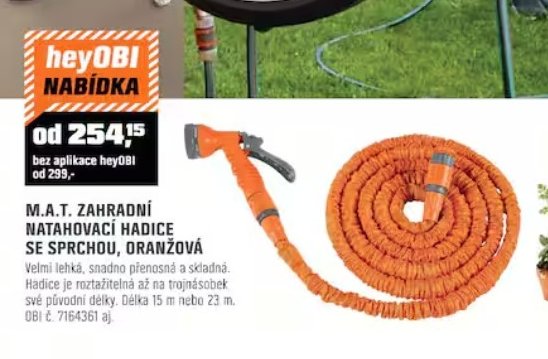 M.A.T. ZAHRADNÍ NATAHOVACÍ HADICE SE SPRCHOU, ORANŽOVÁ