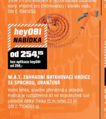 M.A.T. ZAHRADNÍ NATAHOVACÍ HADICE SE SPRCHOU, ORANŽOVÁ