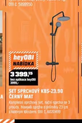 SET SPRCHOVÝ KBS-23.90 ČERNÝ MAT