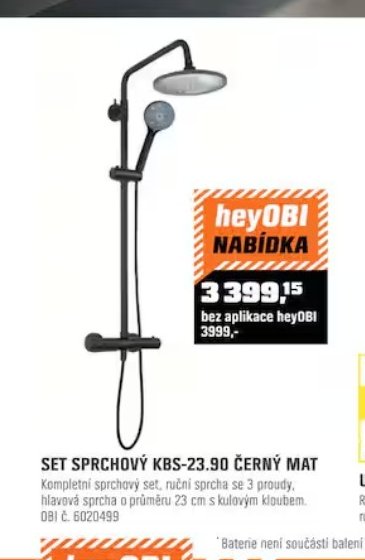 SET SPRCHOVÝ KBS-23.90 ČERNÝ MAT
