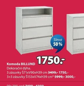 Komoda BILLUND (3 zásuvky)