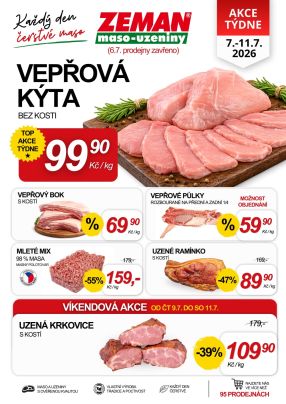 aktuální leták ZEMAN maso - uzeniny 7.7.2026-11.7.2026