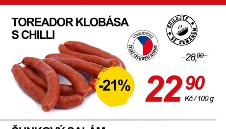 TOREADOR KLOBÁSA S CHILLI