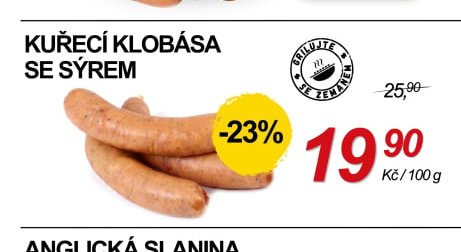 KUŘECÍ KLOBÁSA SE SÝREM