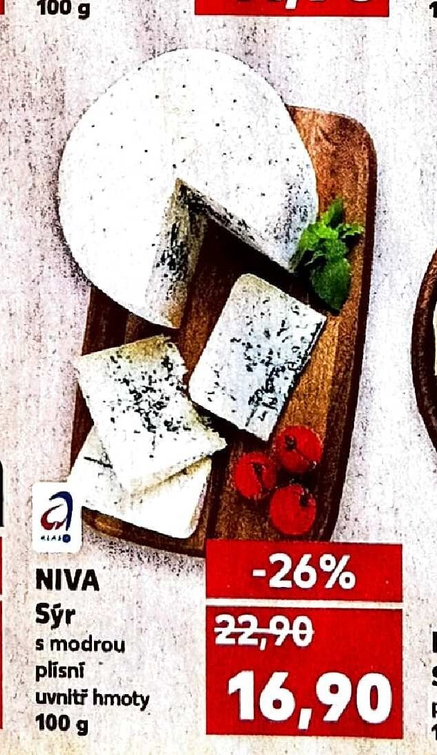 NIVA Sýr s modrou plísní uvnitř hmoty 100 g