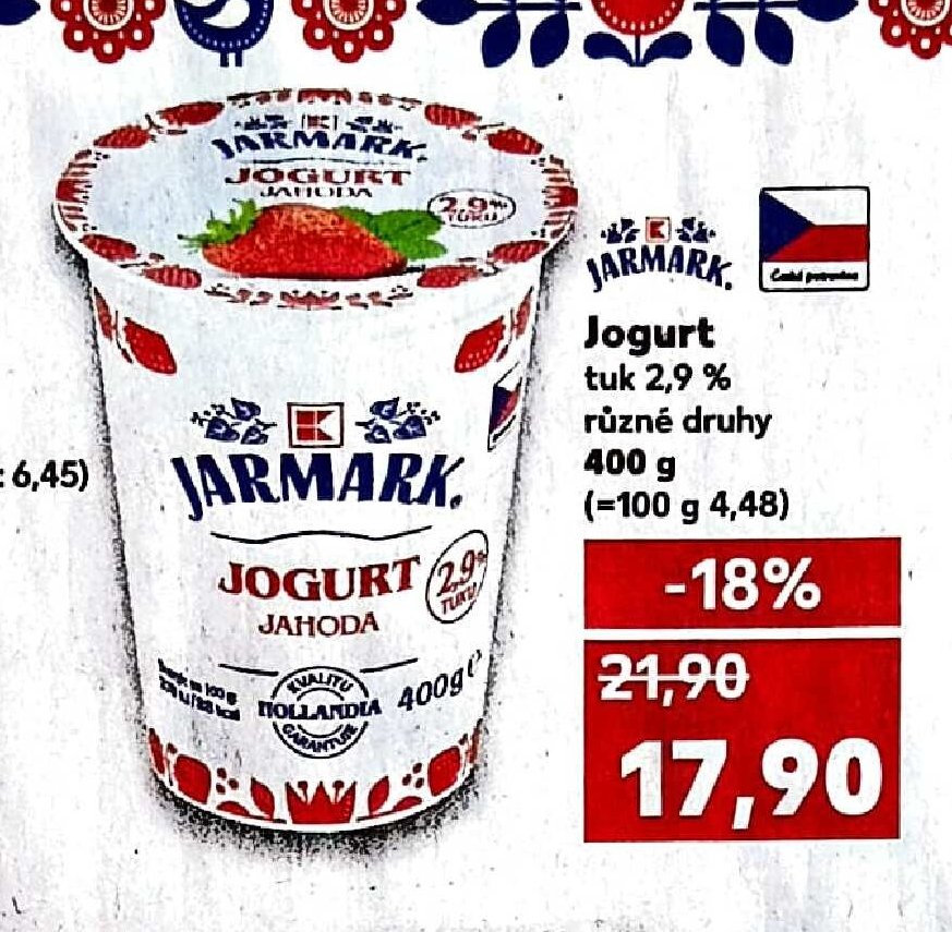 Jogurt jahoda 2,9% 400g