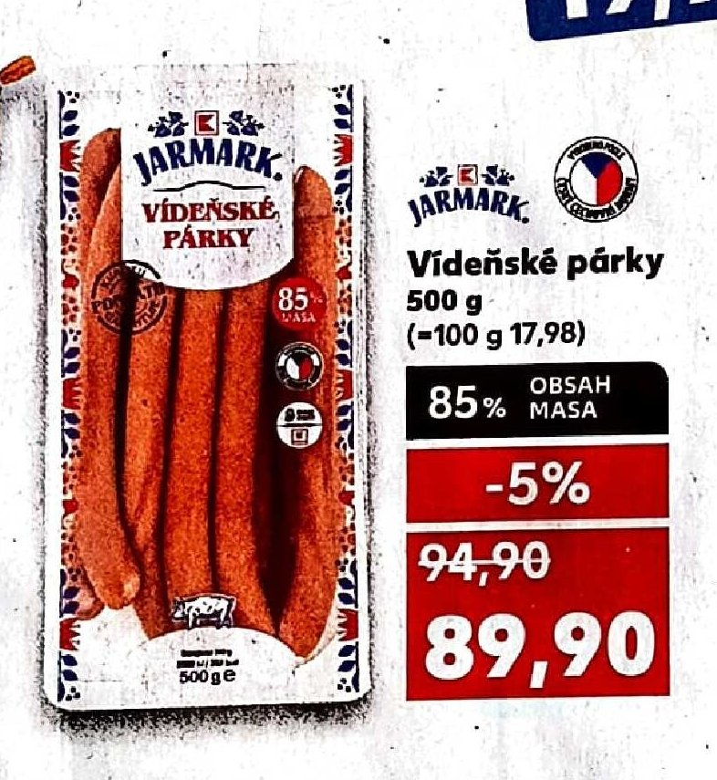 Vídeňské párky 500g