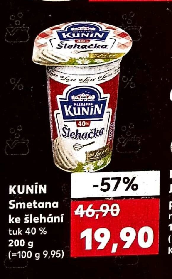 KUNÍN Smetana ke šlehání