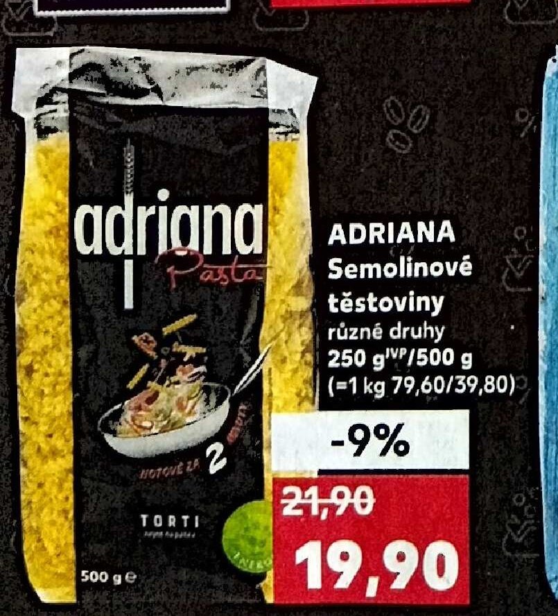 ADRIANA Semolinové těstoviny