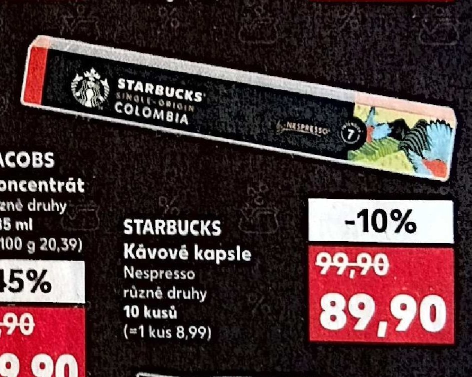 Starbucks Kávové kapsle Nespresso různé druhy 10 kusů
