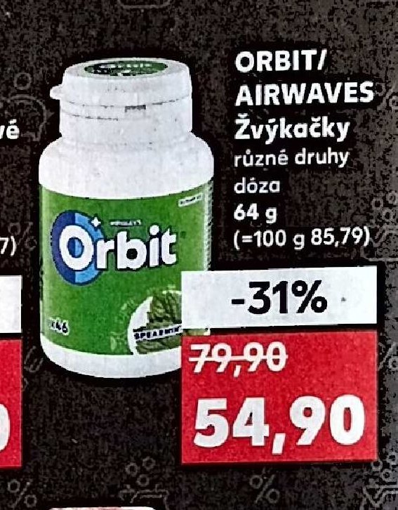 ORBIT/AIRWAVES Žvýkačky