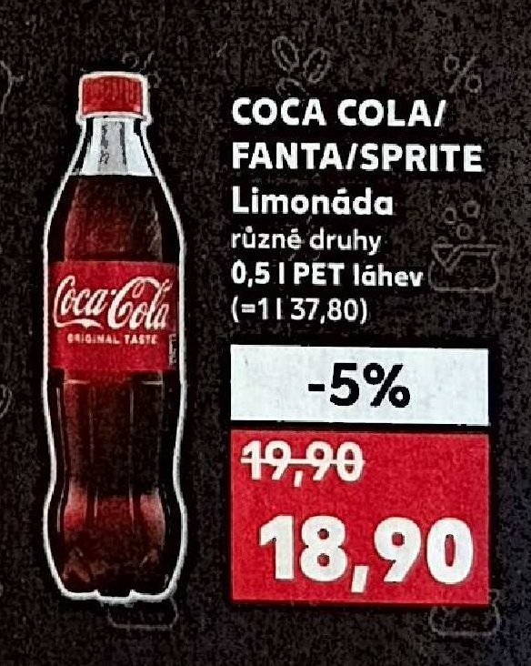 COCA COLA/FANTA/SPRITE Limonáda