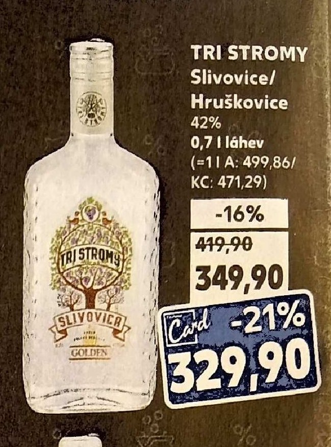 TRI STROMY Slivovice/ Hruškovice
