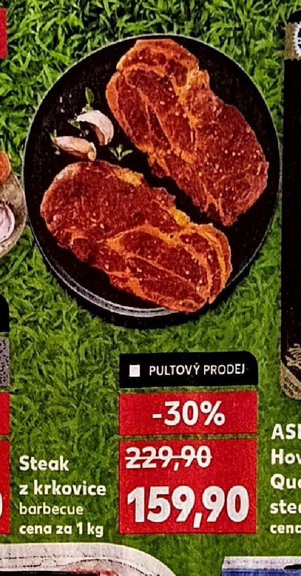 Steak z krkovice barbecue