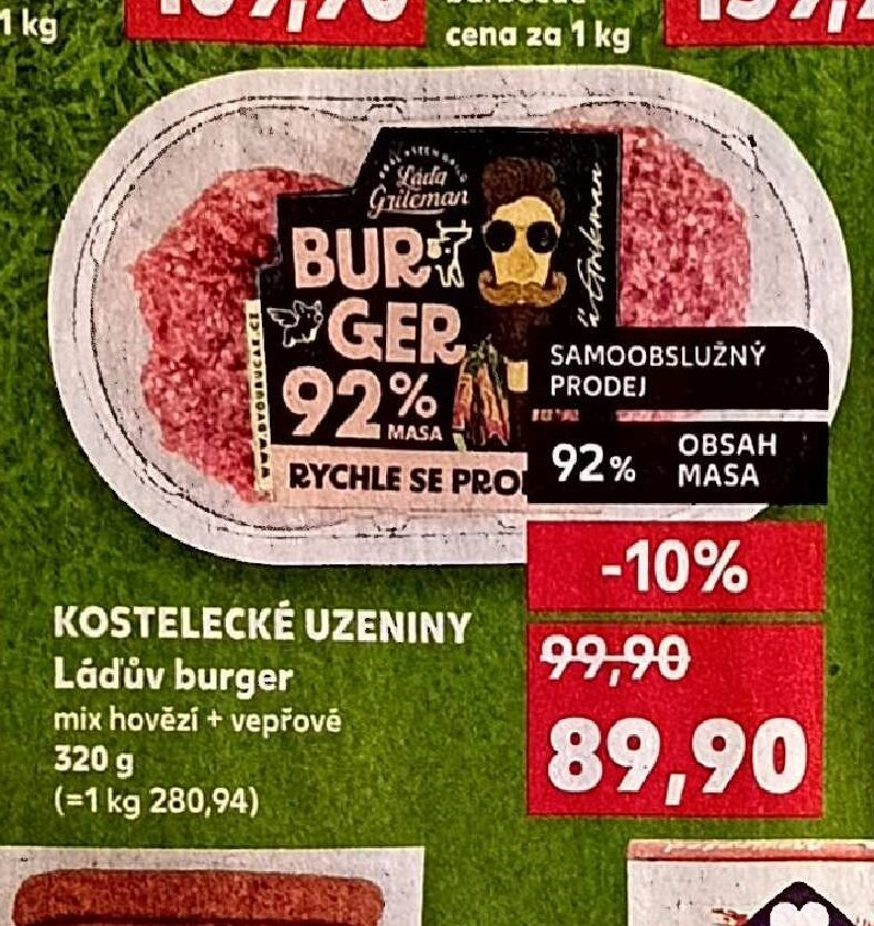 Kostelecké uzeniny Ládův burger