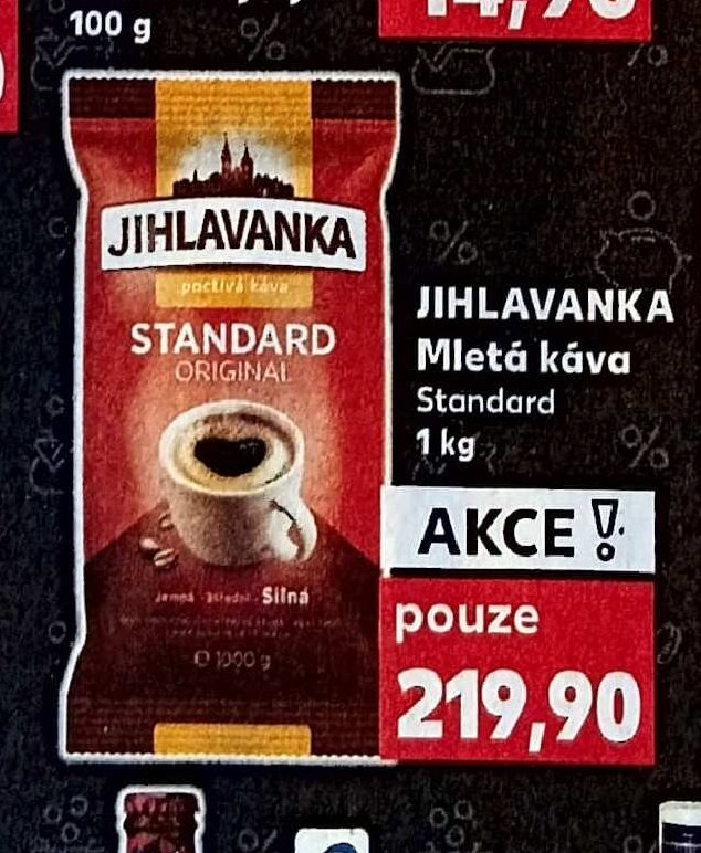 JIHLAVANKA Mletá káva Standard