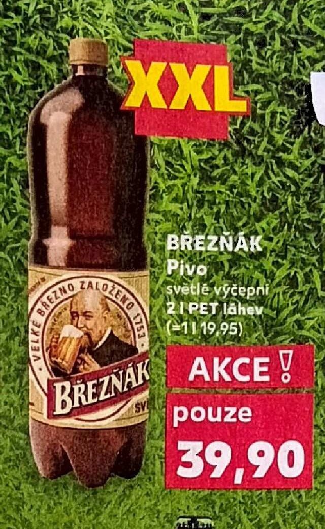 Březňák Pivo světlé výčepní 2l PET láhev