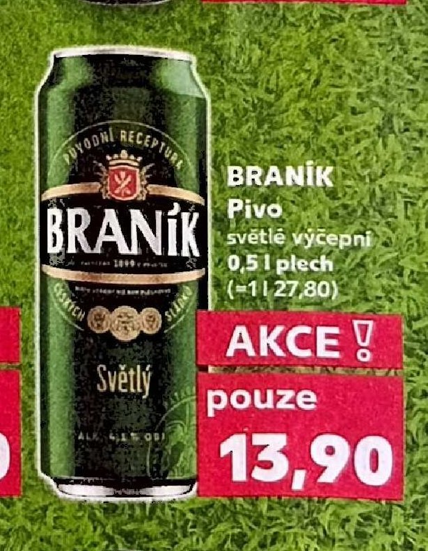 Braník Pivo světlé výčepní 0,5 l plech