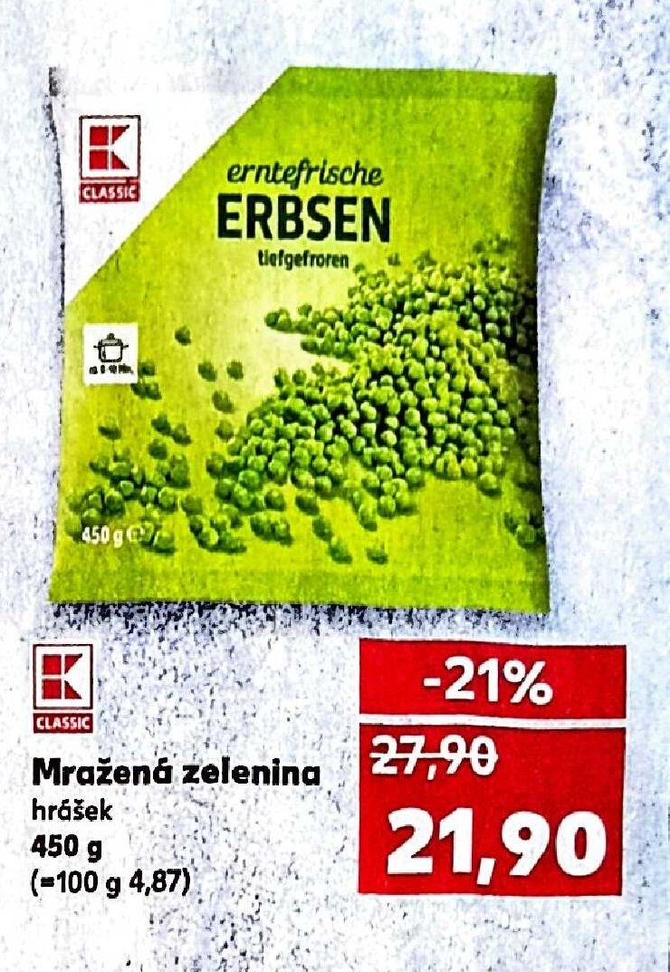 Classic Erbsen mražený hrášek
