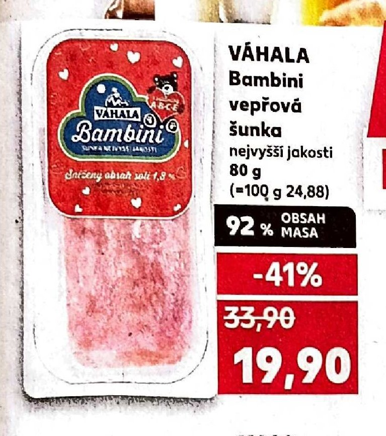 Váhala Bambini vepřová šunka