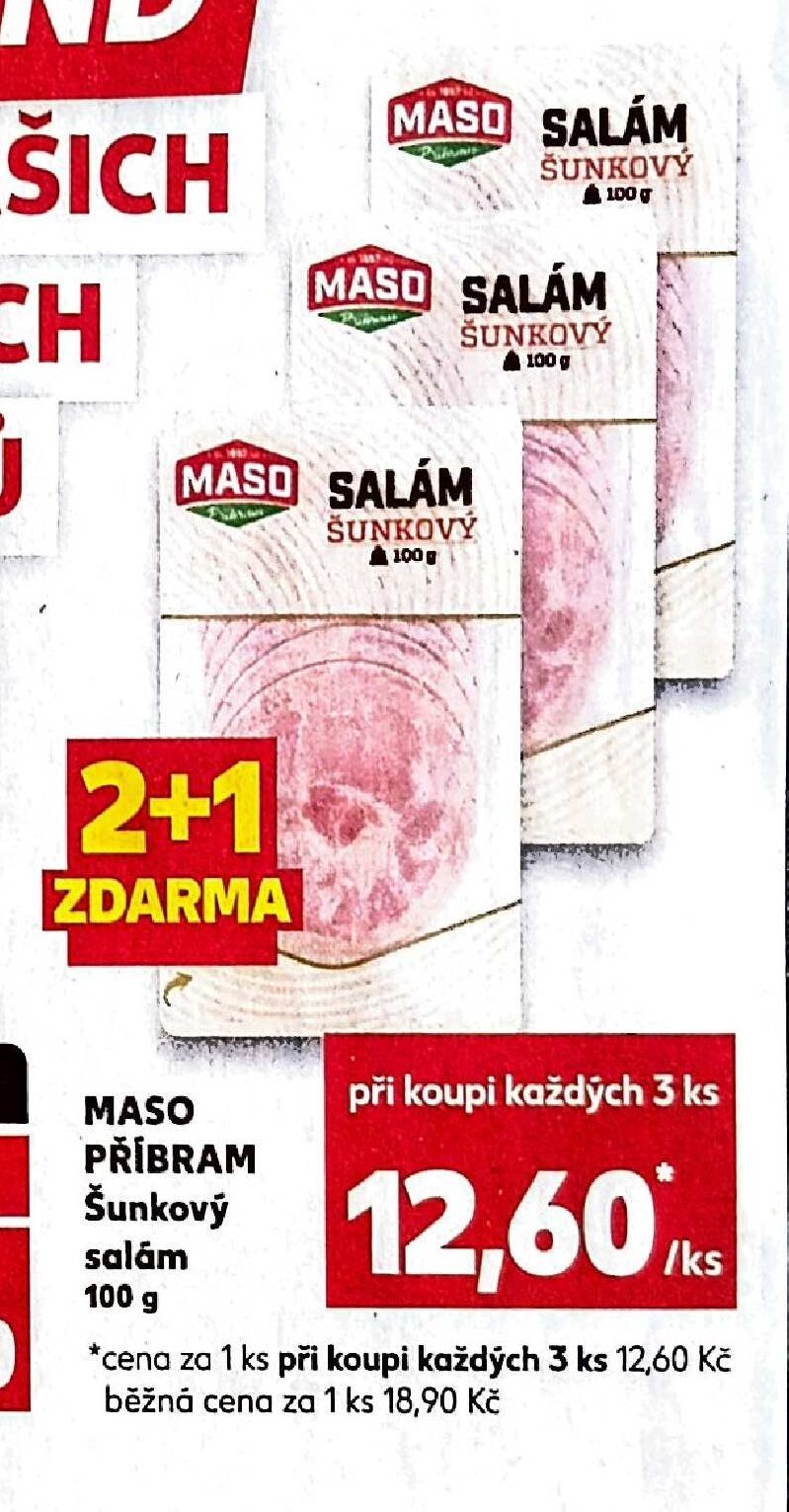 Maso Příbram šunkový salám