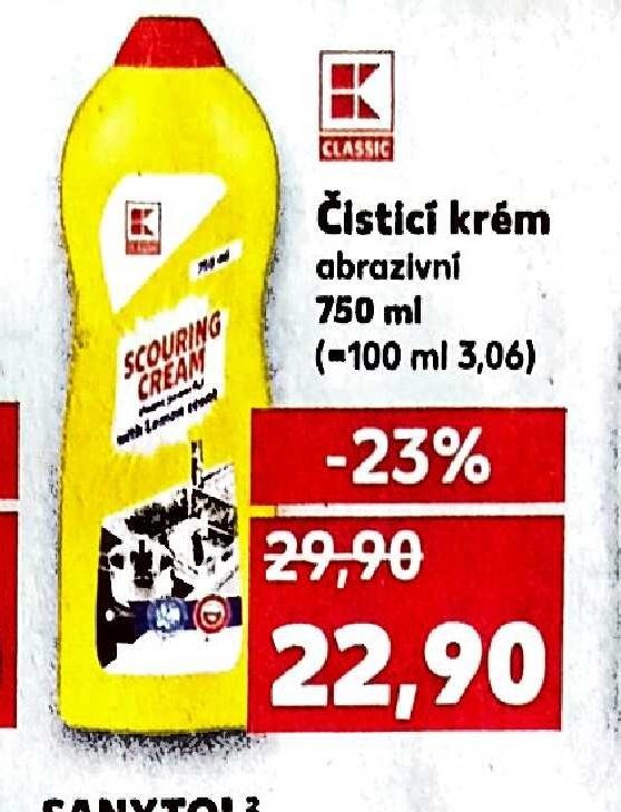 Čisticí krém abrazivní
