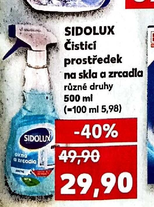 SIDOLUX Čisticí prostředek na skla a zrcadla