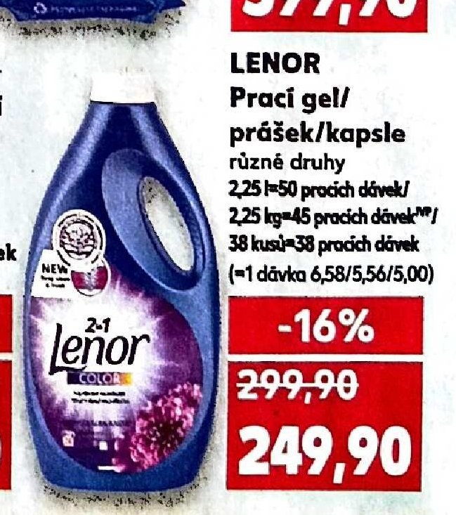 LENOR Prací gel/prášek/kapsle