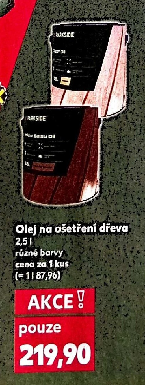 Olej na ošetření dřeva 2,5 l