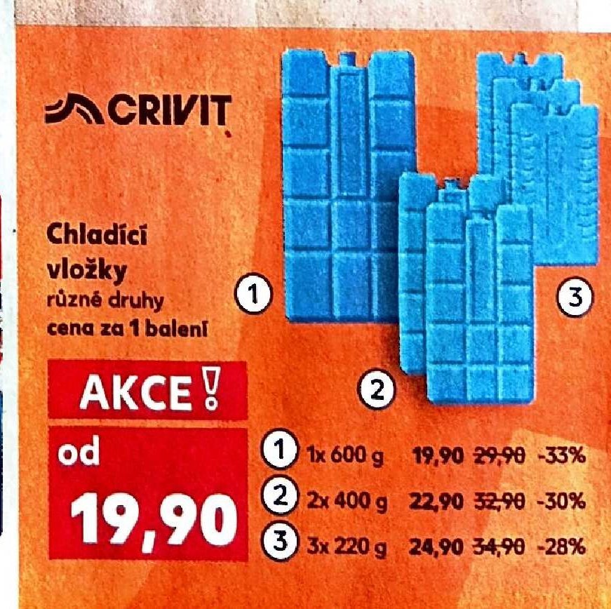 Chladící vložky různé druhy