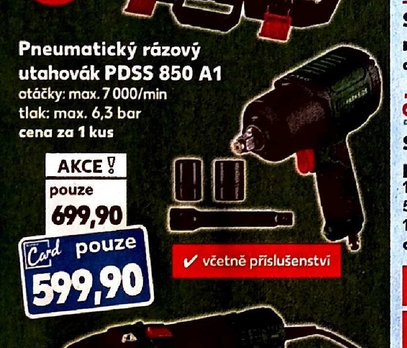 Pneumatický rázový utahovák PDSS 850 A1