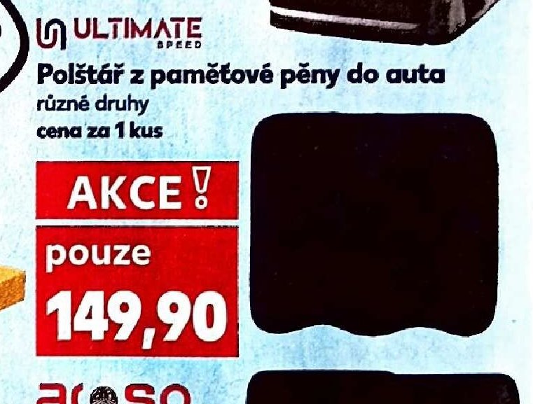 Polštář z paměťové pěny do auta
