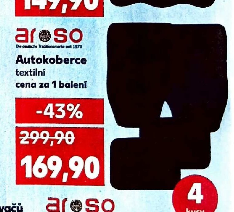 Autokoberce textilní
