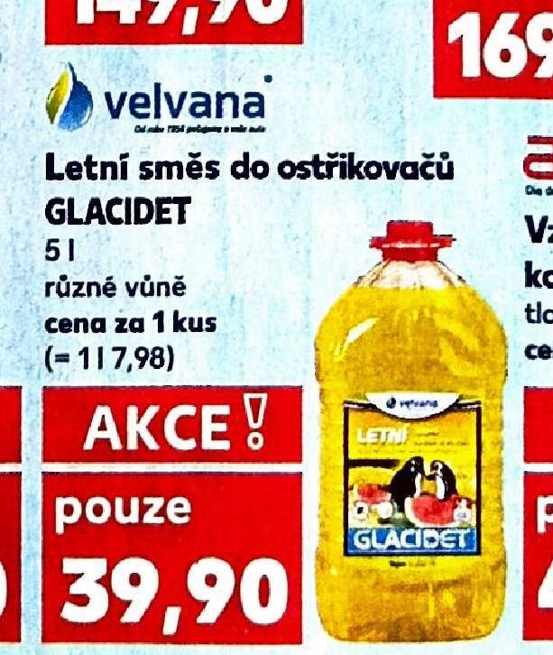 Letní směs do ostřikovačů GLACIDET