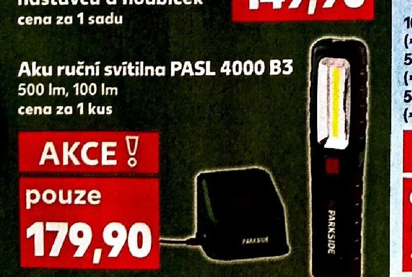 Aku ruční svítilna PASL 4000 B3