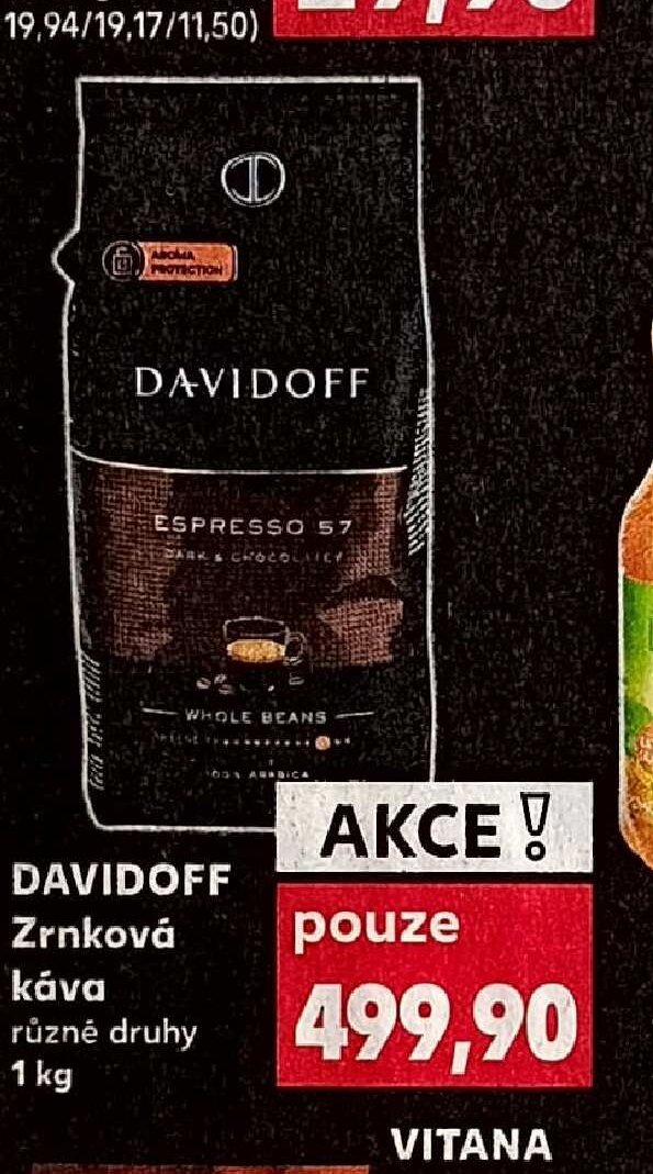 DAVIDOFF Zrnková káva