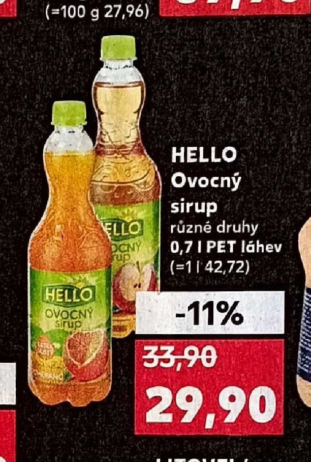 HELLO Ovocný sirup