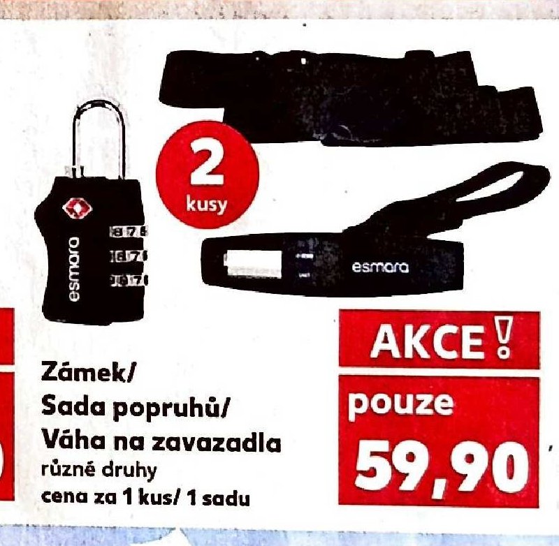 Zámek / Sada popruhů / Váha na zavazadla
