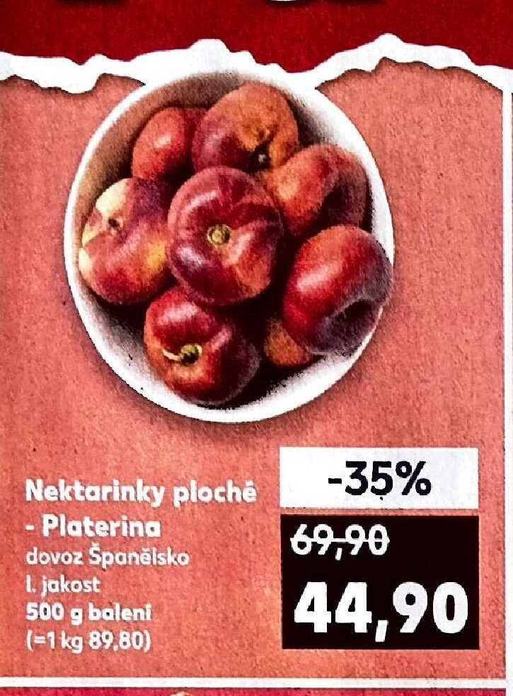 Nektarinky ploché - Platerina