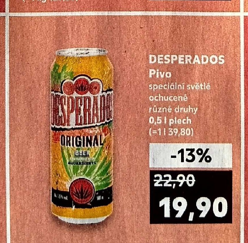 DESPERADOS Pivo speciální světlé ochucené 0,5 l