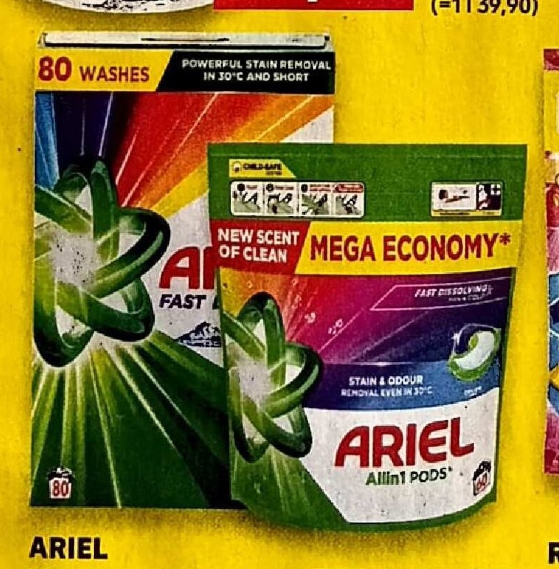 Ariel prací gel/prášek/kapsle