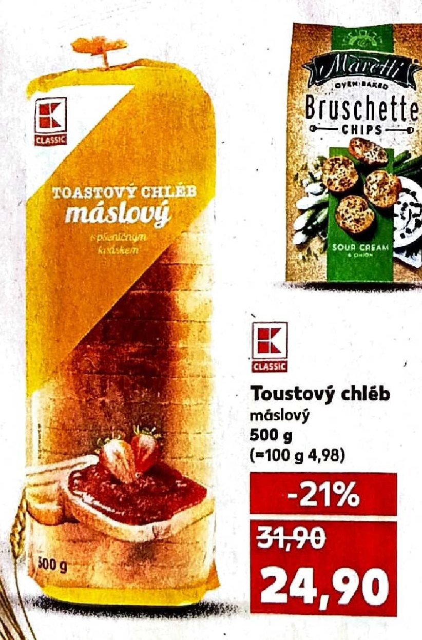 TOASTOVÝ CHLÉB máslový